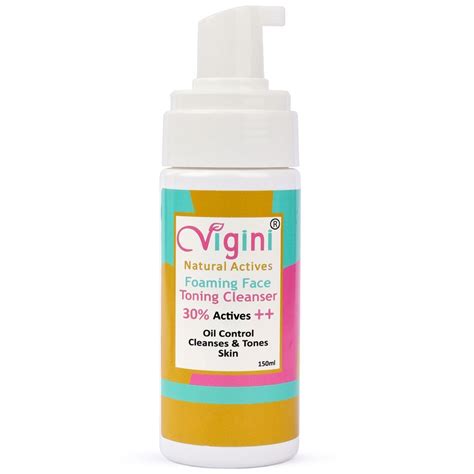 Vigini 30 Actives Anti Acne Foaming Toning Cleansing Face Wash Oil Control Pimple Removal Pore