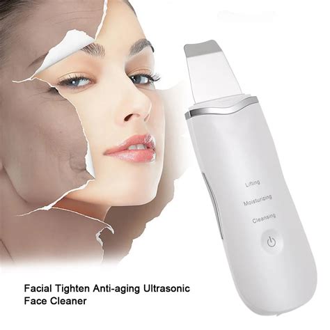 Facial Skin Ultrasonic Scrubber Cleaner Blackhead Removal Face Peeling Extractor Skin Ultrasonic