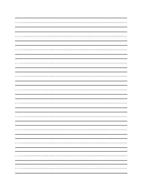 The kindergarten writing paper pdf you see below is easy to print and has solid and dotted lines. Blank Handwriting Paper | White Gold