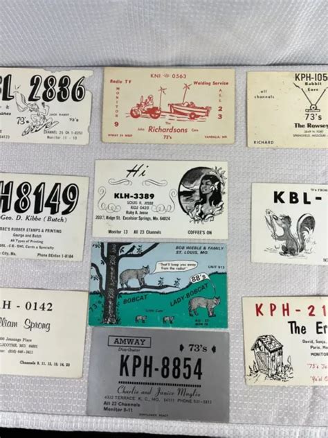 Vintage Radio Cards Amateur Radio Qsl Cards Lot Missouri Qsl Radio Cards Lot 10 1999 Picclick