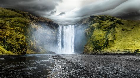 Skógafoss Waterfall In Iceland Hd Wallpapers Wallpapers Download