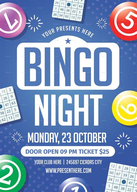 Bingo Night Flyer Bingo Night Fundraiser Flyer Trivia Night Flyer