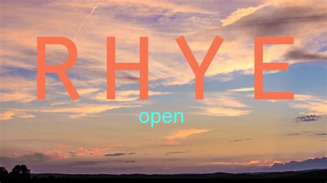 Rhye Open Canon T I Time Lapse Youtube