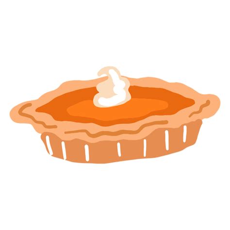 Hand Drawn Glossy Pumpkin Pie Png And Svg Design For T Shirts