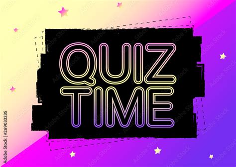 Quiz Time Banner Design Template Grunge Brush Vector Illustration