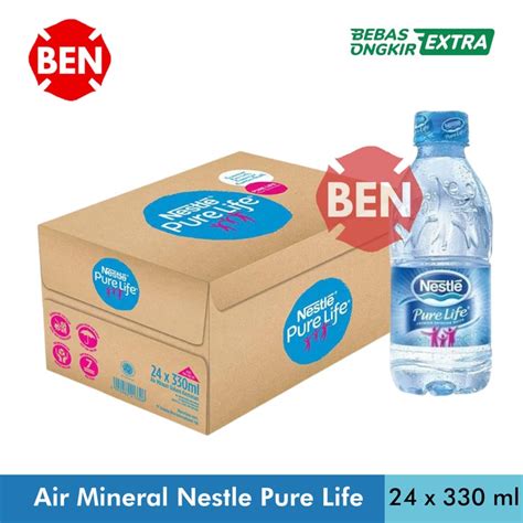 Jual Air Mineral Nestle Pure Life 330ml 330 Ml Minum Sedang Mini Murah Dus Shopee Indonesia
