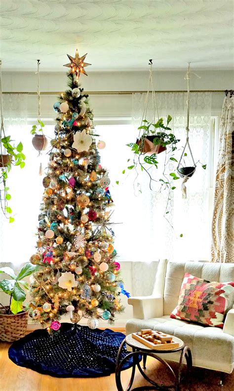 Global Boho Christmas Tree Incorporates Bright Pops Of Color With