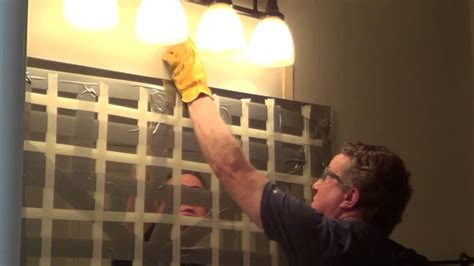 How To Remove A Glued Bathroom Mirror From The Wall Youtube