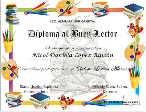 Diplomas De Reconocimiento Formatos De Reconocimientos Diplomas Para