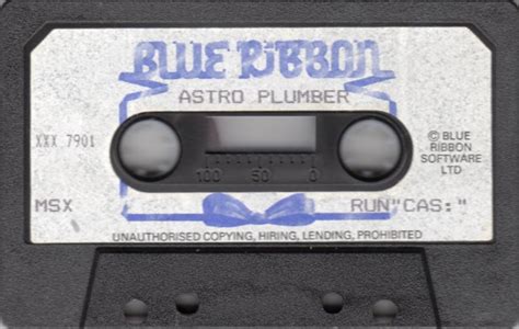 Astro Plumber 1985 MSX Blue Ribbon Software Releases Generation MSX