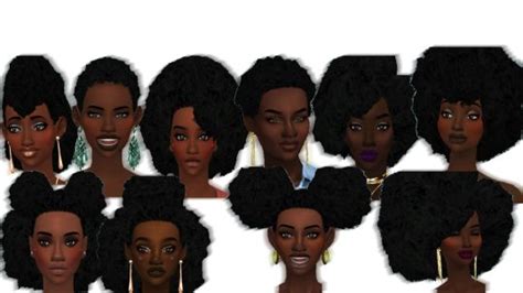 Sims 4 Cc Finds Sims 4 Afro Hair Sims 4 Black Hair Afro Hairstyles