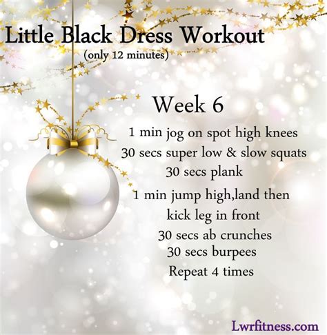 Week 6 Of The Little Black Dress Workout Getting You In Shape For The