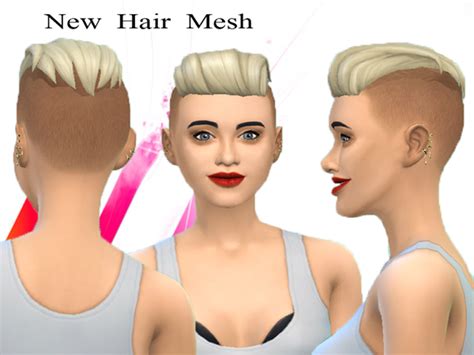 The Sims Resource New Hair Mesh Punk Hair