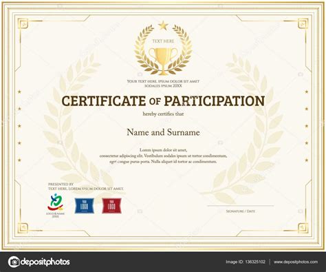Certificado De Participacion Template Images And Photos Finder