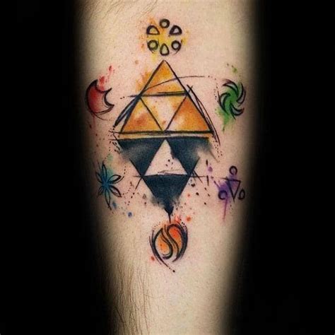 60 Triforce Tattoo Designs For Men Legend Of Zelda Ink Ideas In 2021