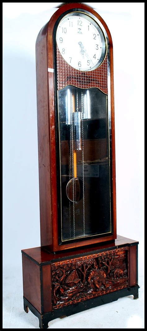 A 20th Century Large German Free Standing Grandfather Clock By Moathe