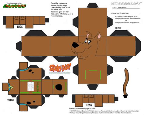 Scooby Doo Papercraft Toy Free Printable Papercraft Templates