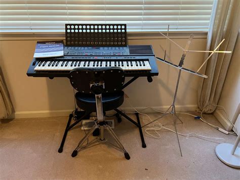 Lot Yamaha PSR M Portatone Electric Keyboard W Gibraltar Chair Music Stand
