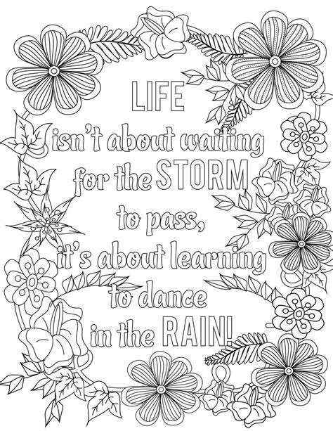 Printable Inspirational Quotes Coloring Pages Boringpop Com