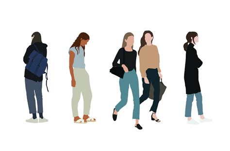 Flat Vector People Illustration Pack 5 Etsy People Illustration