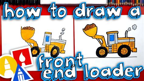 How To Draw A Front End Loader Construction Truck Youtube