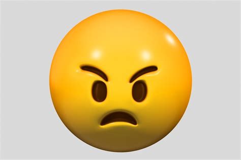 Emoji Angry Face 3d Model Cgtrader