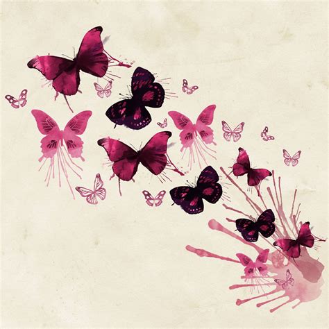 Download Different Shades Of Cute Pink Butterfly Wallpaper