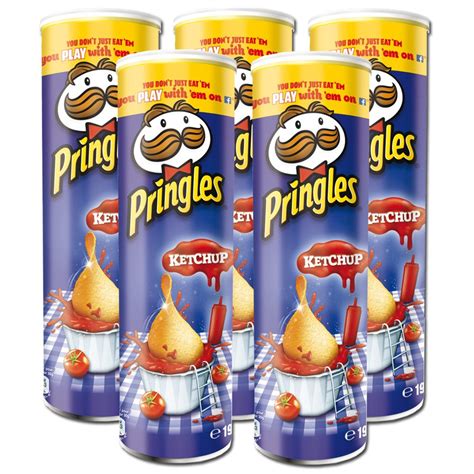 Pringles Ketchup Chips Dose 190g 5 Stück Knabberartikel Chips Pringles