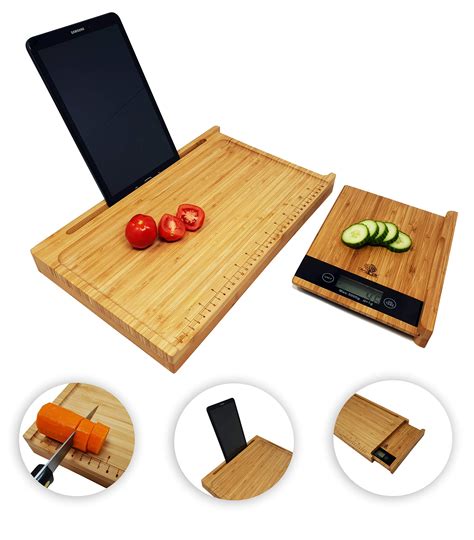 Buy Cherrytreehouse 4 In 1 Chopping Board Premium Bamboo With Ipad