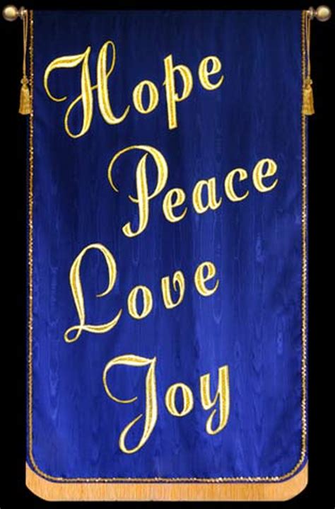 Hope Peace Love Joy Christian Banners For Praise And Worship