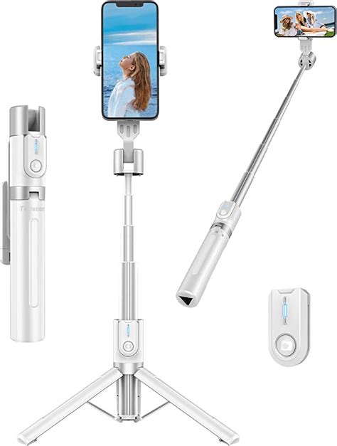 Tupwoon Selfie Stick Reinforced Stable Phone Tripod With Rechargeable