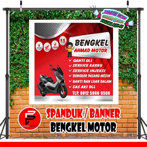 Jual Spanduk Banner Bengkel Motor Ukuran X Meter Shopee Indonesia
