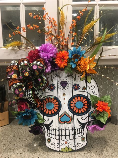 Pin By Dee Tackett On Halloween And Sugar Skulls Halloween Wreath