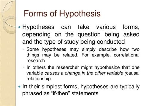 Formulating Hypothesis In Research Formulating Hypotheses
