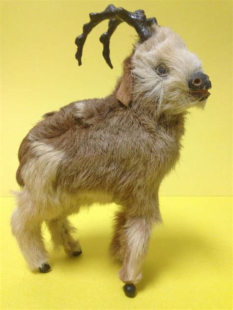 Vintage Rare Taxidermy Miniature Antelope With Real Animal Fur 95 At