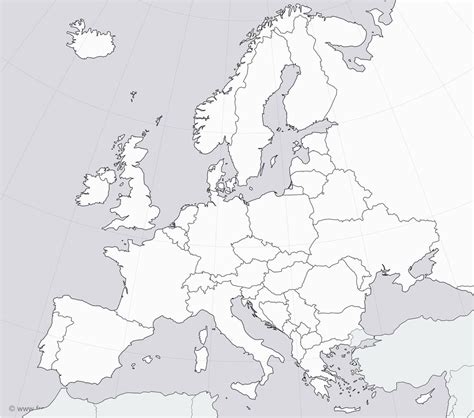 Unlabeled Map Of Europe 36 Intelligible Blank Map Of Europe And