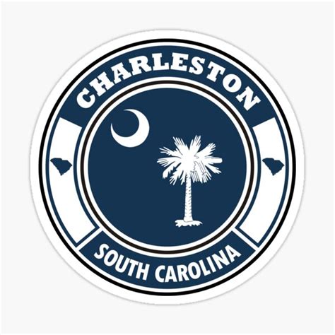 Charleston South Carolina Flag Sticker By Soulsafe Redbubble