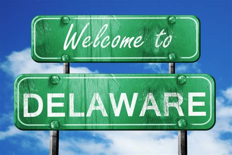 55211305 Welcome To Delaware Green Road Sign Russo And Rizio