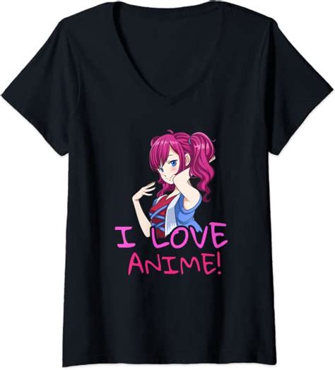 Womens Anime Kawaii Weeb T V Neck T Shirt Uk Fashion