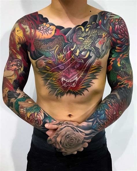 60 Stunning Ink Ideas For Men This Year Page 6 Of 6 Japanese Tattoo Cool Chest Tattoos