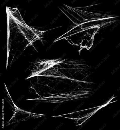 Overlay The Cobweb Effect A Collection Of Spider Webs Isolated On A