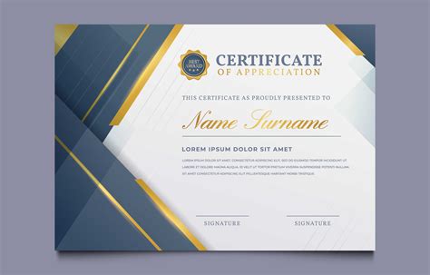 Certificate Of Appreciation Vector Art Icons And Graphics For Free