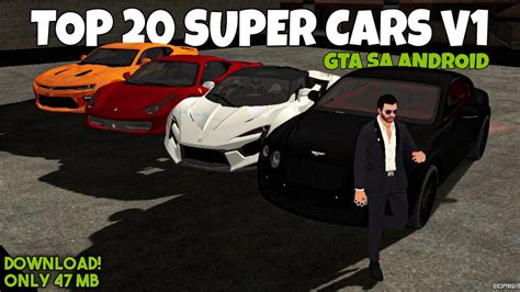 Top 20 Premium Super Cars Mod V1 For Gta Sa Android Youtube