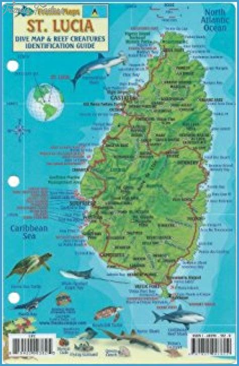 Saint Lucia Map Travelsfinderscom