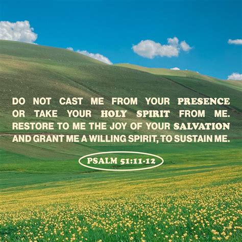 Psalm Cast Me Not Away From Your Presence And Take Not Your Holy