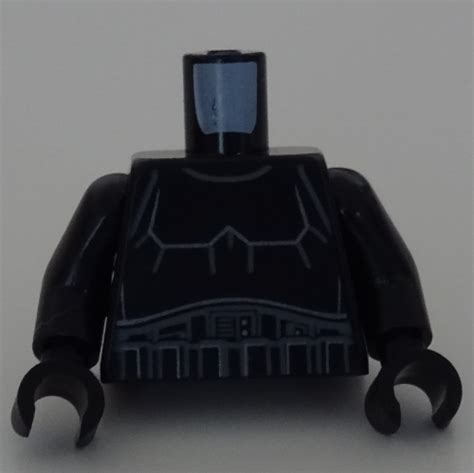 LEGO PART 973c03h03pr4673 Torso Armor Imperial Pilot Print Black Arms