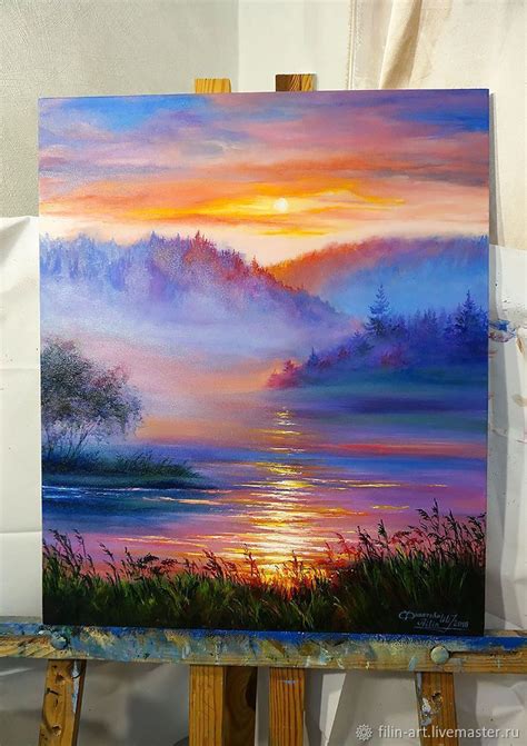 Buy Landscape Sunset Oil Painting On Canvas Oilpainting