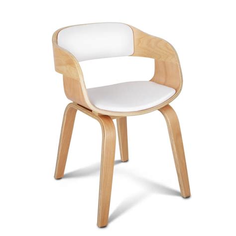 Jamie lorenzo dining chair padded seat with wooden legs retro modern home. Artiss Wooden Dining Chair with Padded Seat - White | Buy ...