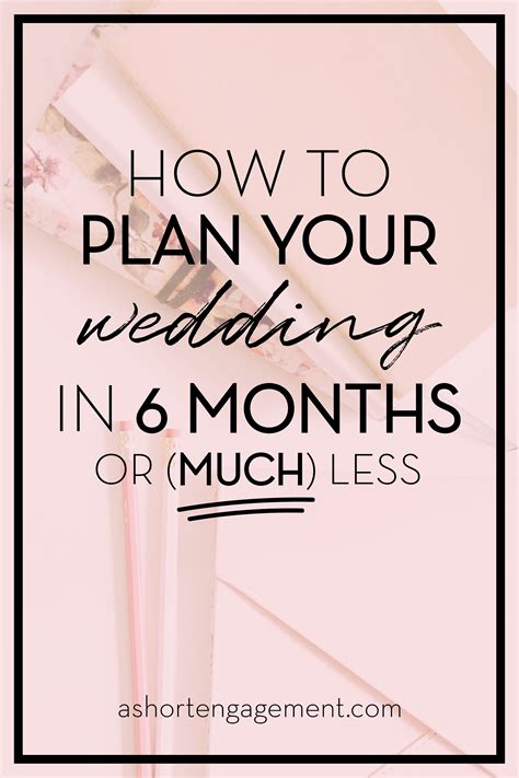 Complete Planning Timeline Checklist For Planning Your Wedding In 6 Months Or Much Less We