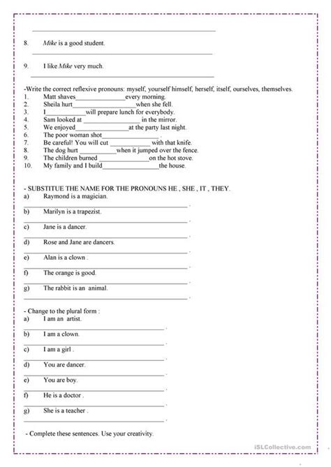 Verb Be And Pronouns English Esl Worksheets In 2020 Personal
